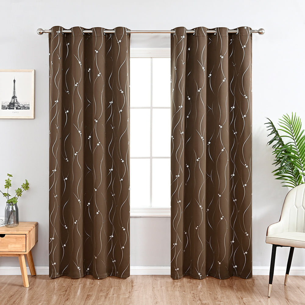 Thermal Curtains with Star Pattern – Light-Blocking Thermal Insulation Curtains for Bedrooms