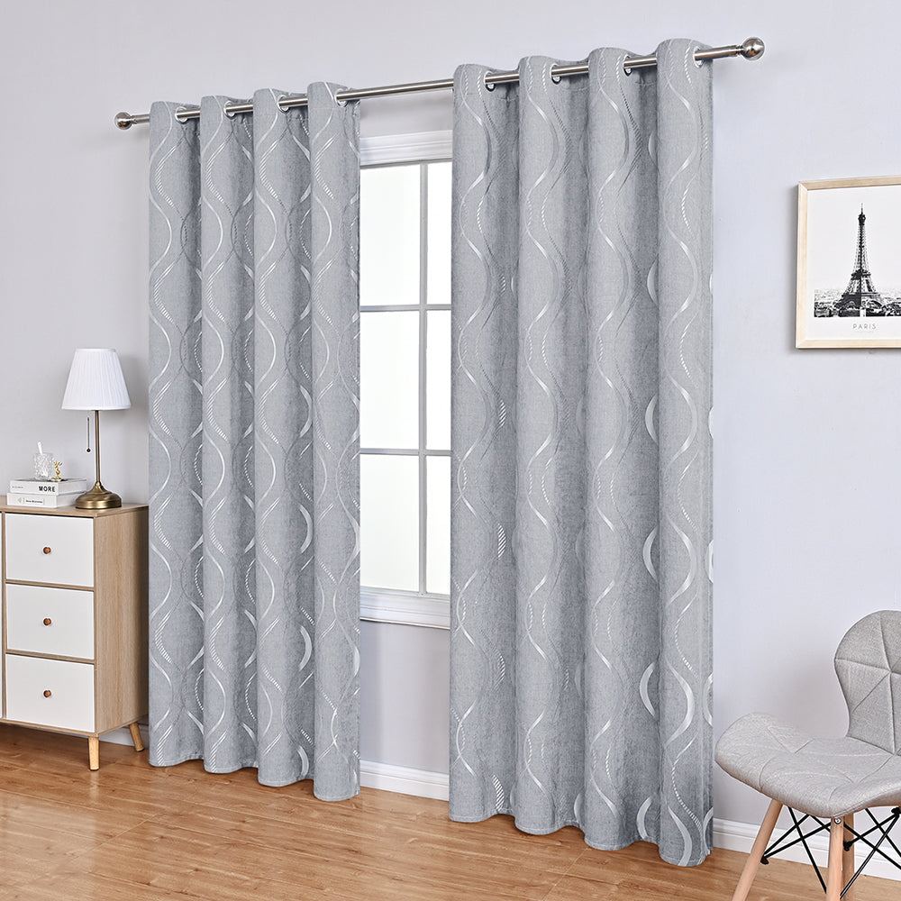 Modern Chenille Curtains with Elegant Pattern – High-Quality Blackout Curtains for Stylish Window Decoration