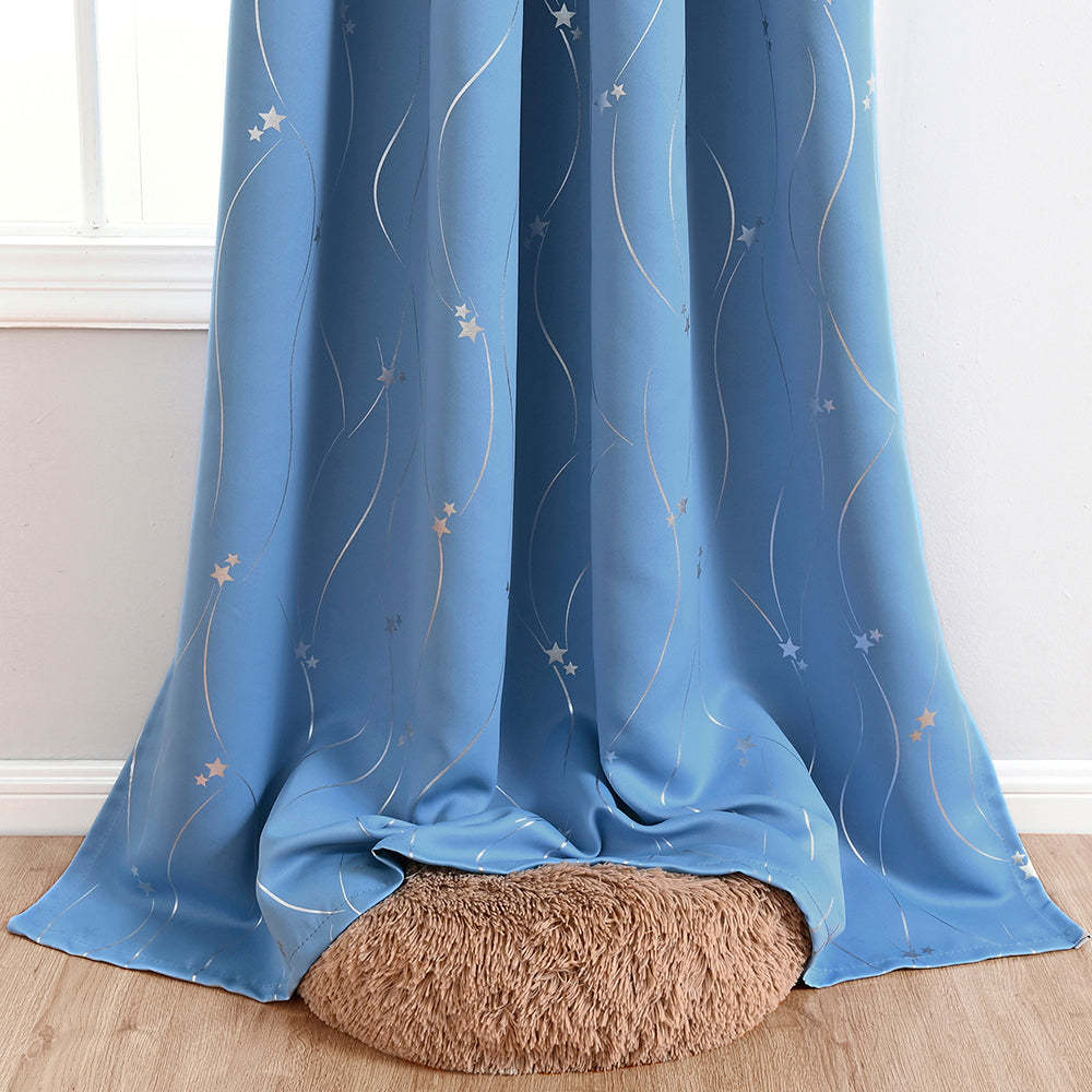 Thermal Curtains with Star Pattern – Light-Blocking Thermal Insulation Curtains for Bedrooms