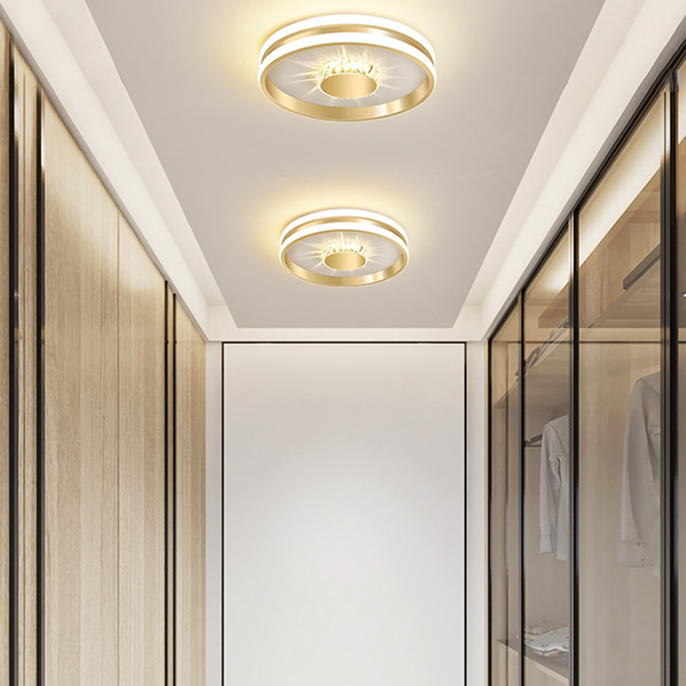 Gold-Finished LED Ceiling Light
