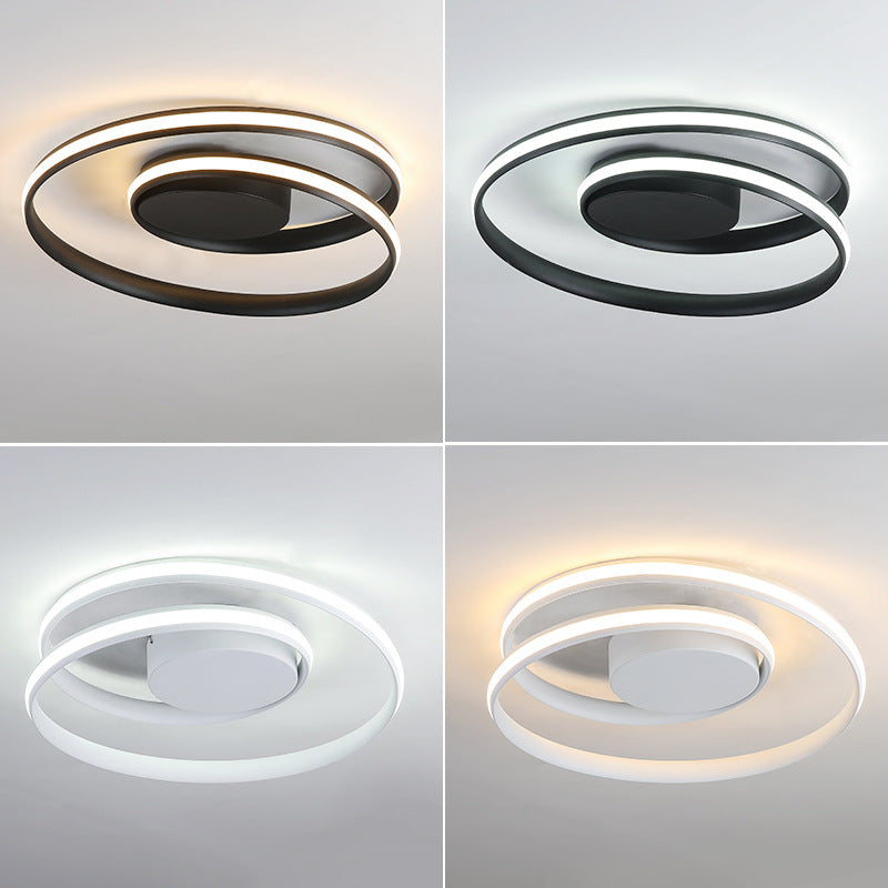 Minimalist Industrial-Style Flush Ceiling Fixture
