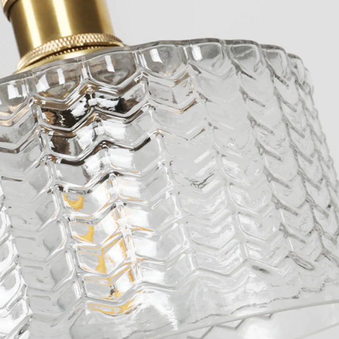 Glass Veil Pendant Light with Timeless Cut Design