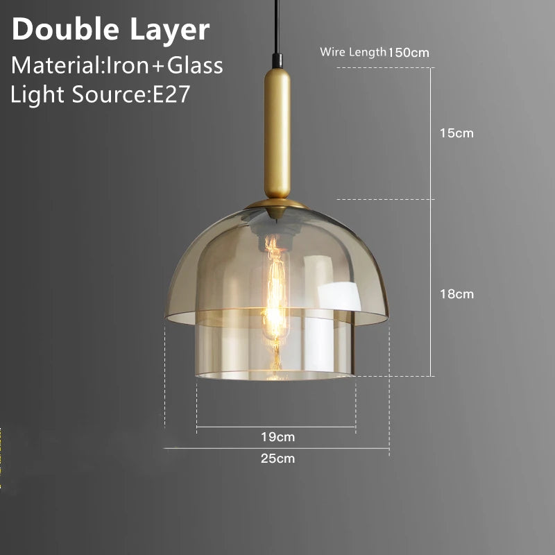 Elegant Clear Glass Globe Pendant Lights