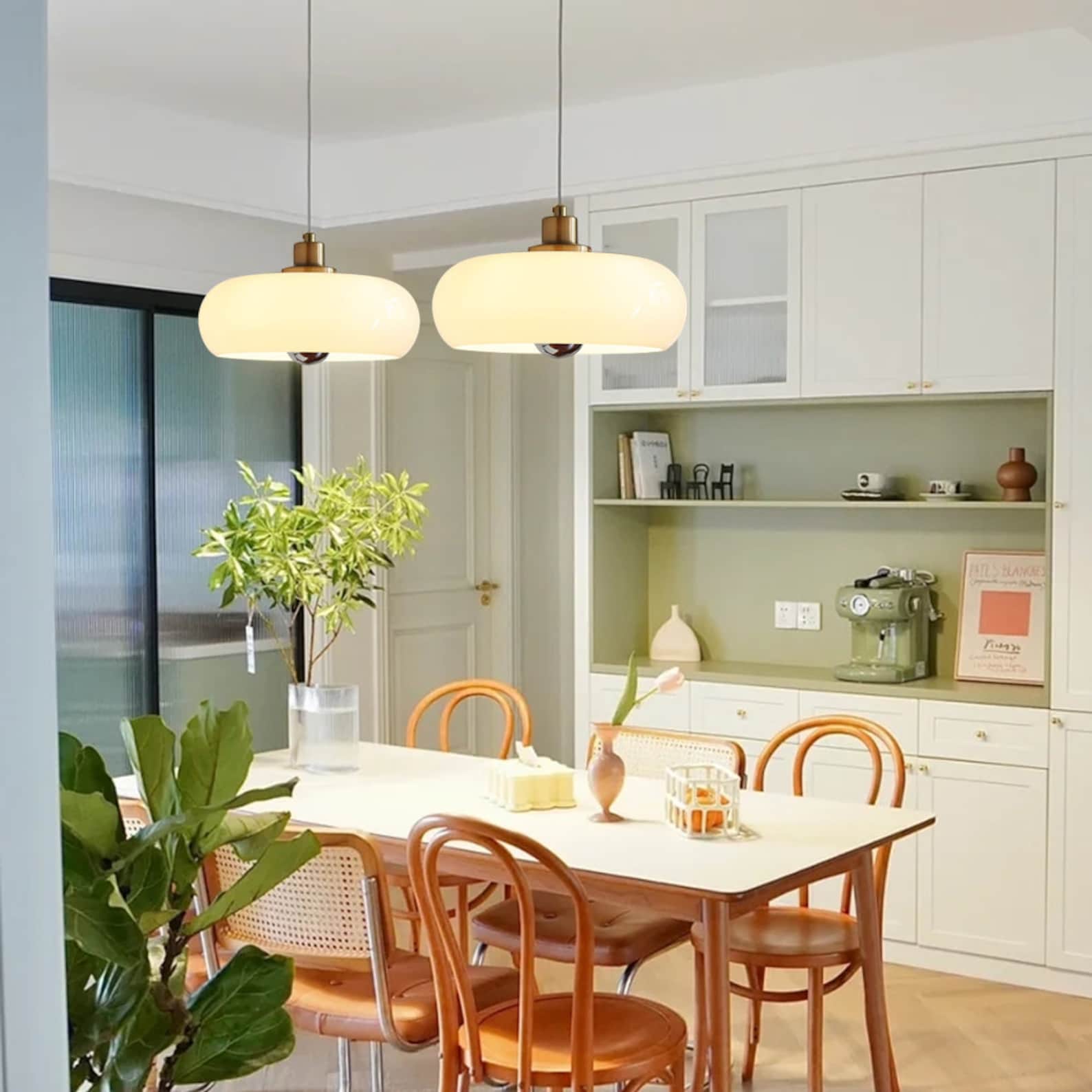 Opal Glass Sphere Pendant Lights