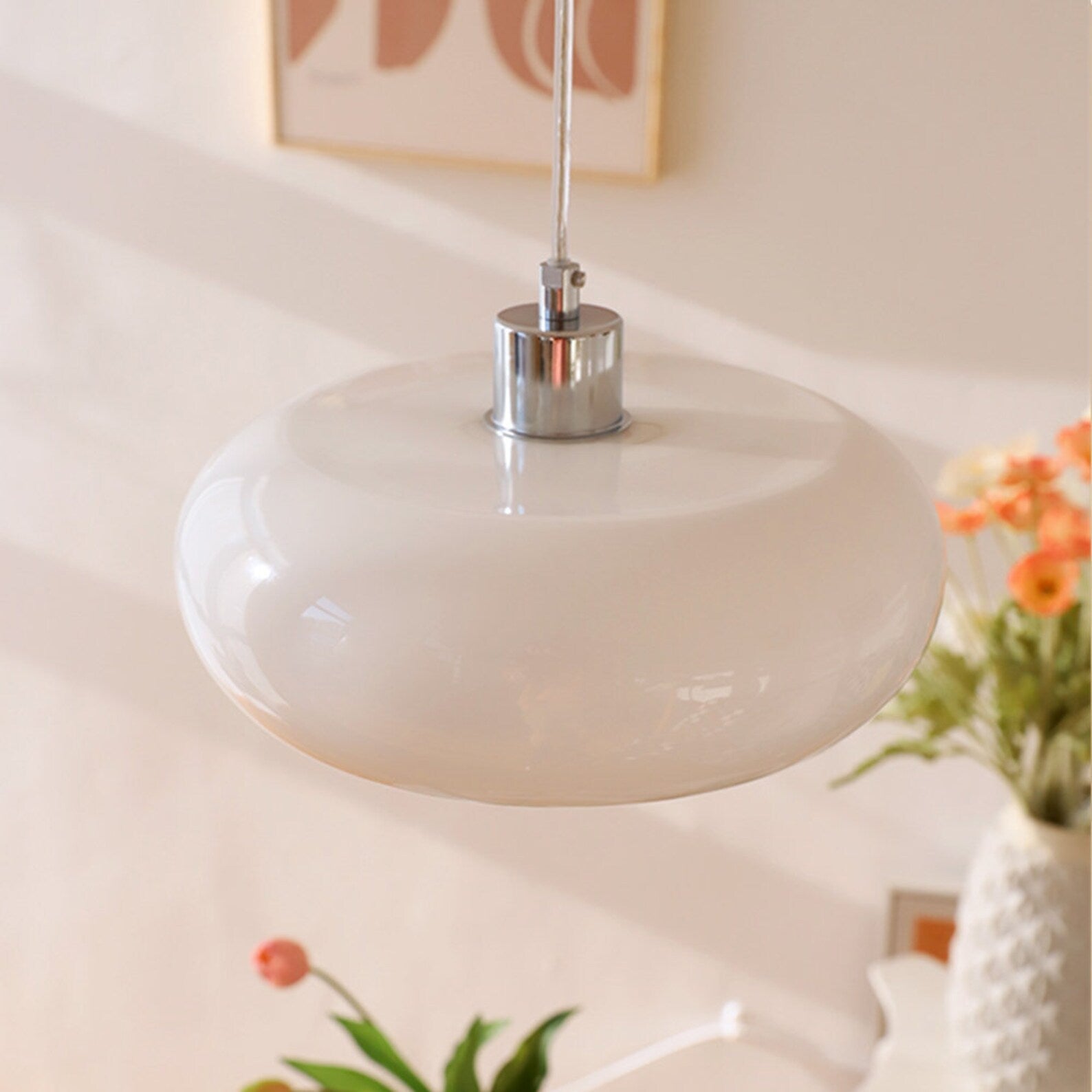 Opal Glass Sphere Pendant Lights