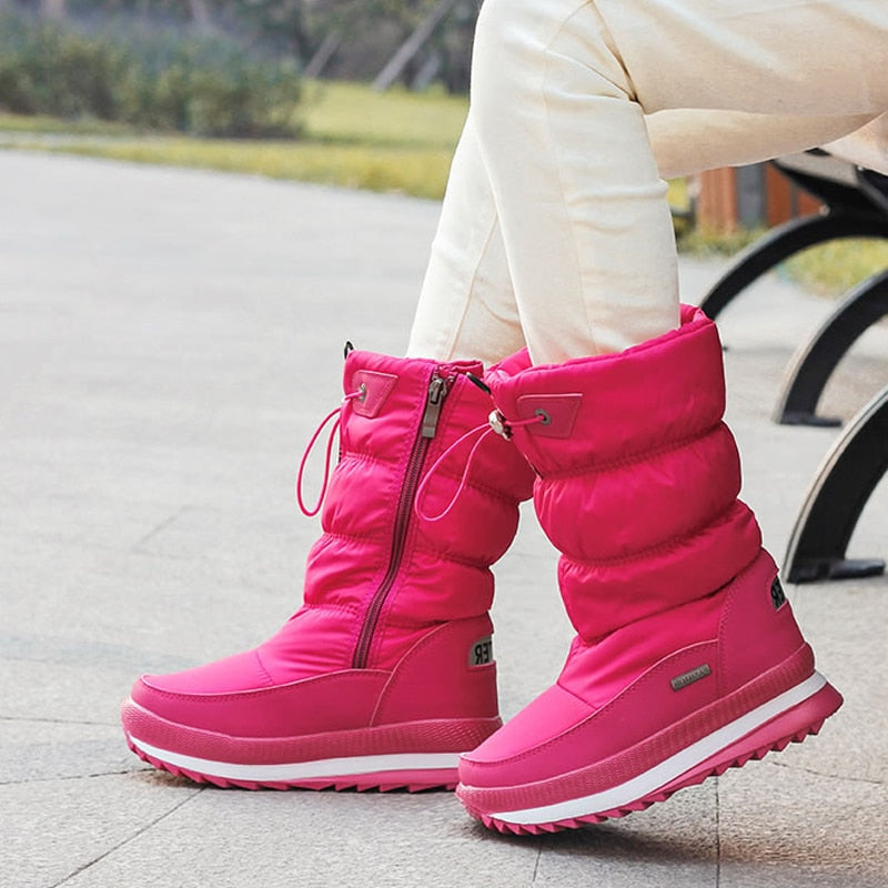 Women's Warm Winter Boots | Zip Up