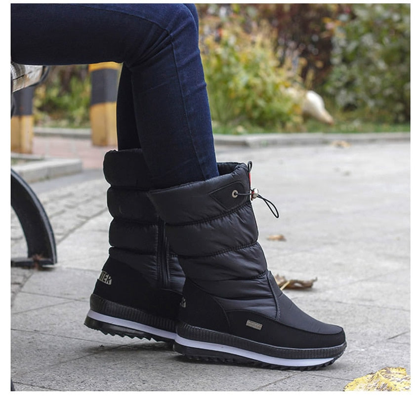 Women's Warm Winter Boots | Zip Up