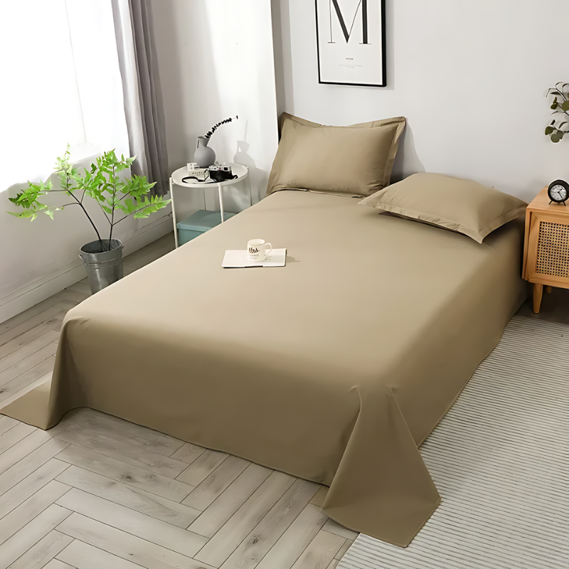 Luxurious Flat Sheet Made from Organic Cotton – Soft, Breathable Sheet for Ultimate Sleep Comfort