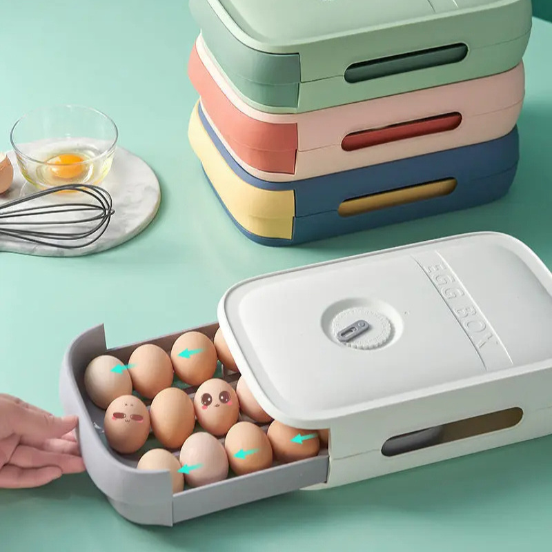 Stackable Egg Storage Box – Space-Saving Egg Dispenser for Refrigerator