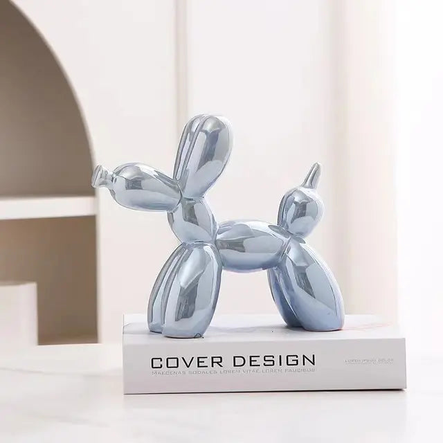 Balloon Dog Sculpture Decorative Figure, Modern Design for Living and Working Spaces