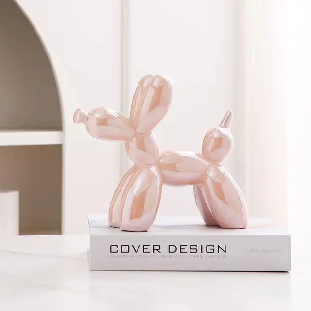 Balloon Dog Sculpture Decorative Figure, Modern Design for Living and Working Spaces