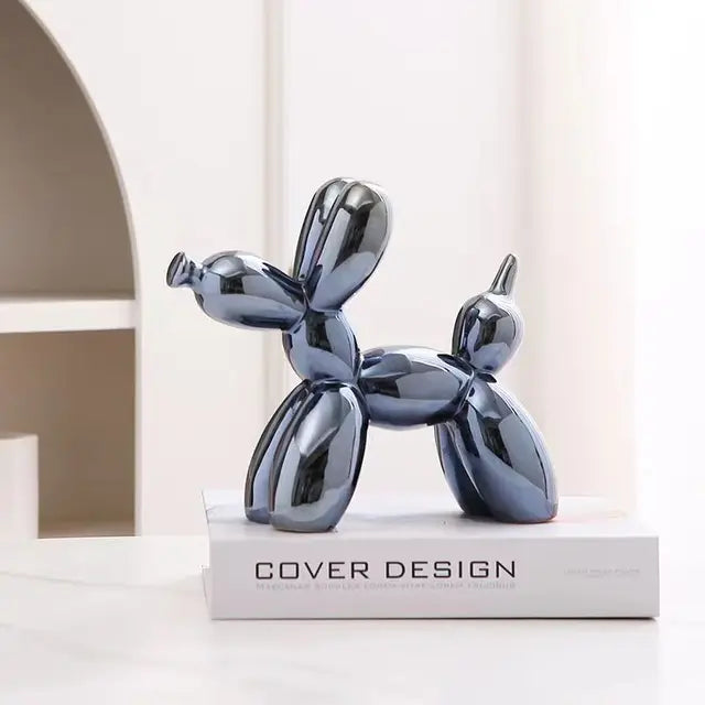 Balloon Dog Sculpture Decorative Figure, Modern Design for Living and Working Spaces