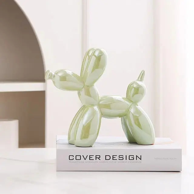 Balloon Dog Sculpture Decorative Figure, Modern Design for Living and Working Spaces