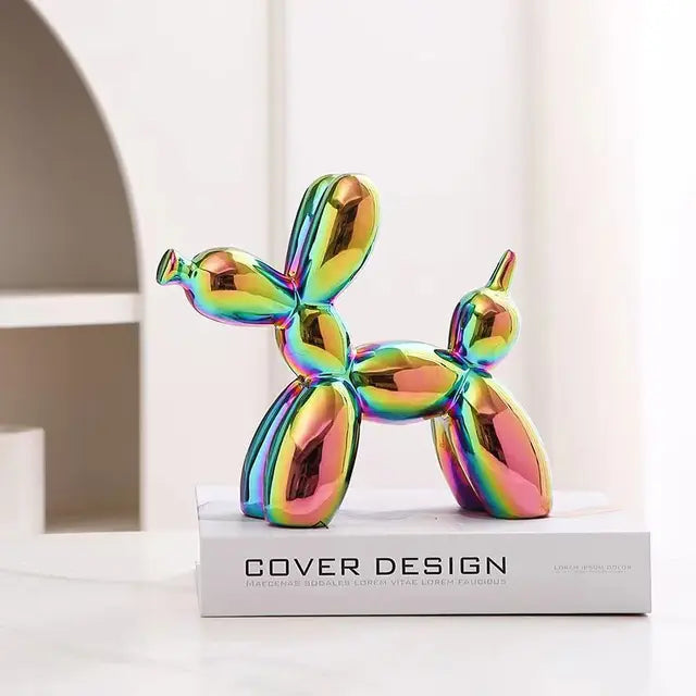 Balloon Dog Sculpture Decorative Figure, Modern Design for Living and Working Spaces