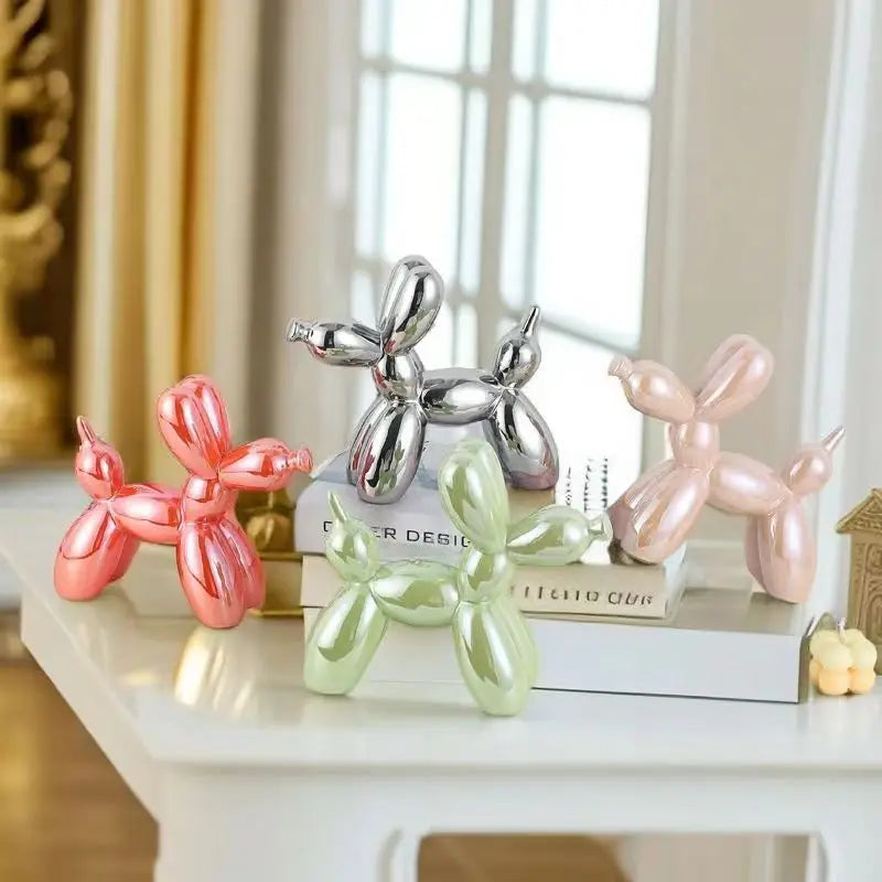 Balloon Dog Sculpture Decorative Figure, Modern Design for Living and Working Spaces