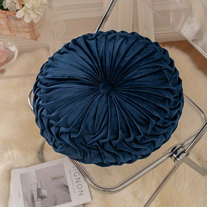 Round Velvet Cushion – Soft Decorative Pillow for Living Room, Bedroom, and Office, Perfect as Floor Cushion or Sofa Decoration