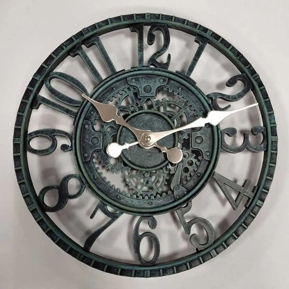 Waterproof Wall Clock in Vintage Style, Durable Clock for Bathroom and Outdoor Use