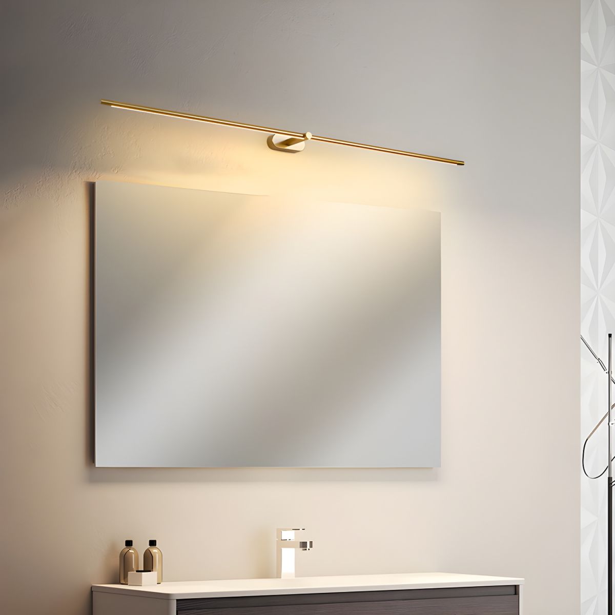 Sleek Brushed Bathroom Wall Lights