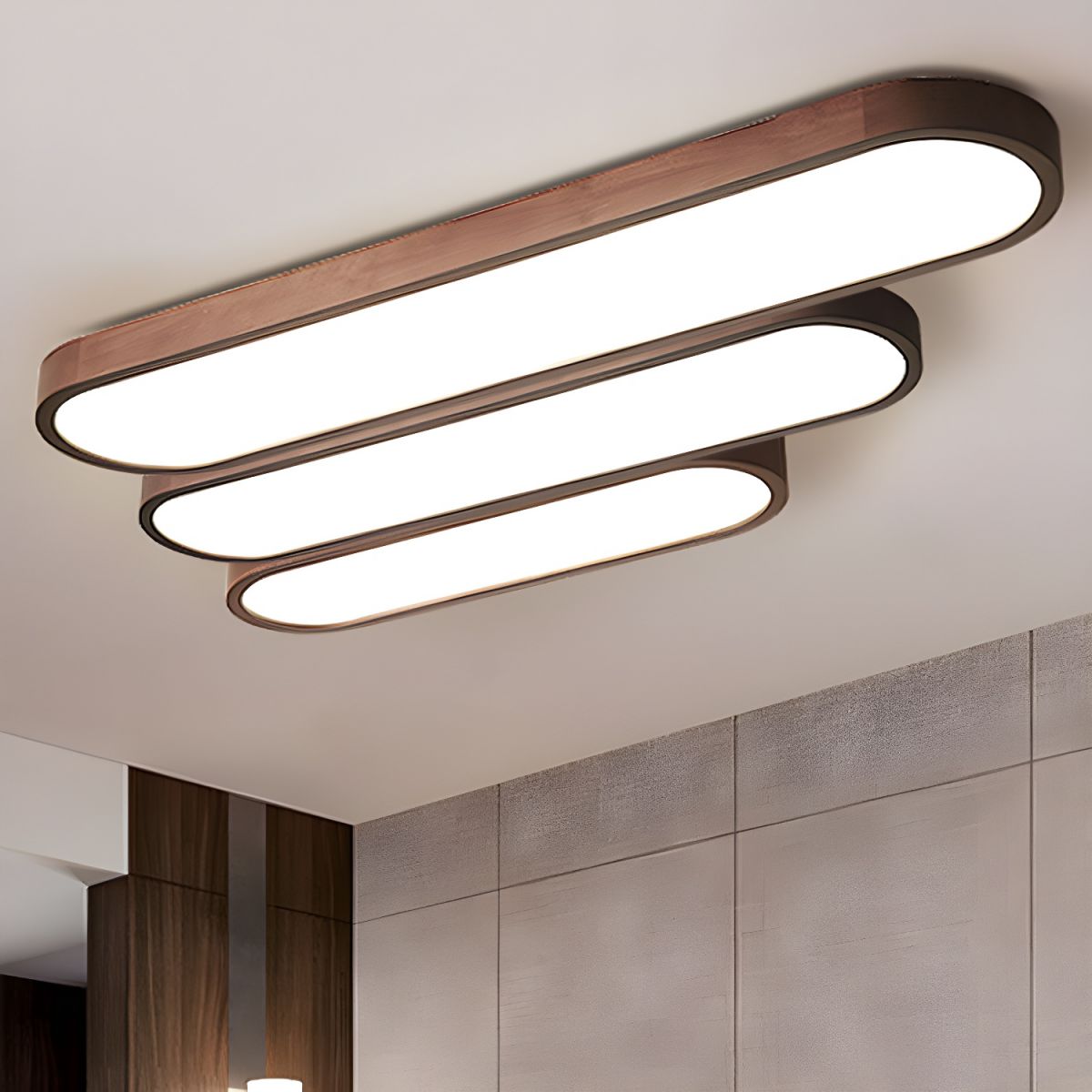 Modern Oval LED Flush Ceiling Fixture