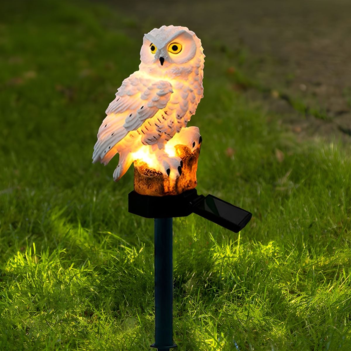 Solar-Powered Garden Lamp with Decorative Owl Design – LED Outdoor Light for the Garden