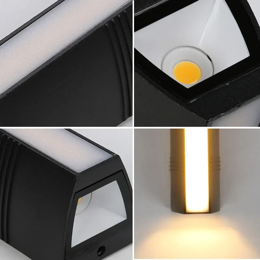 Modern LED Wall Light for Outdoor Use – Waterproof Design for Garden and Terrace