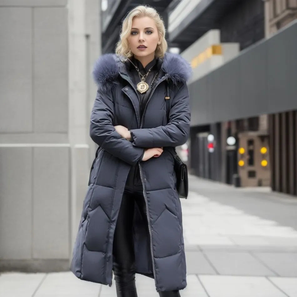 Women's Winter Long Coat | Hooded