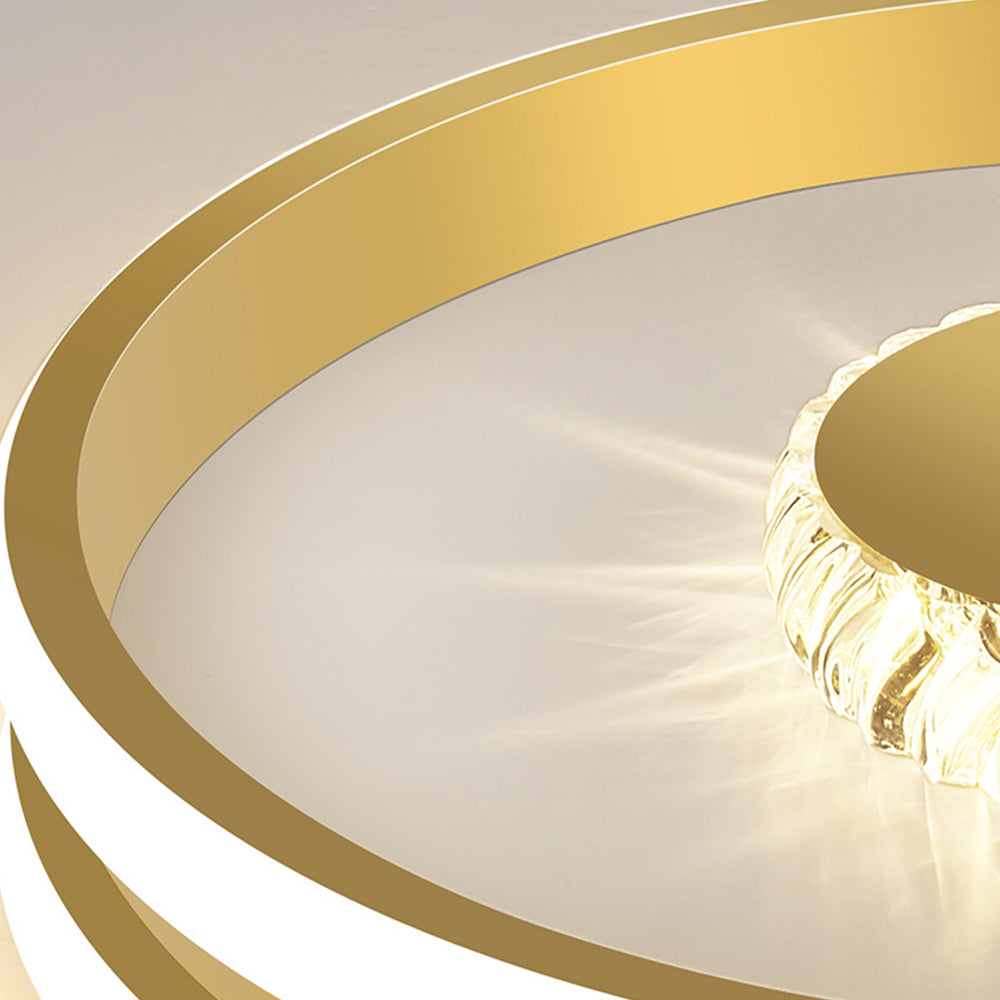Gold-Finished LED Ceiling Light