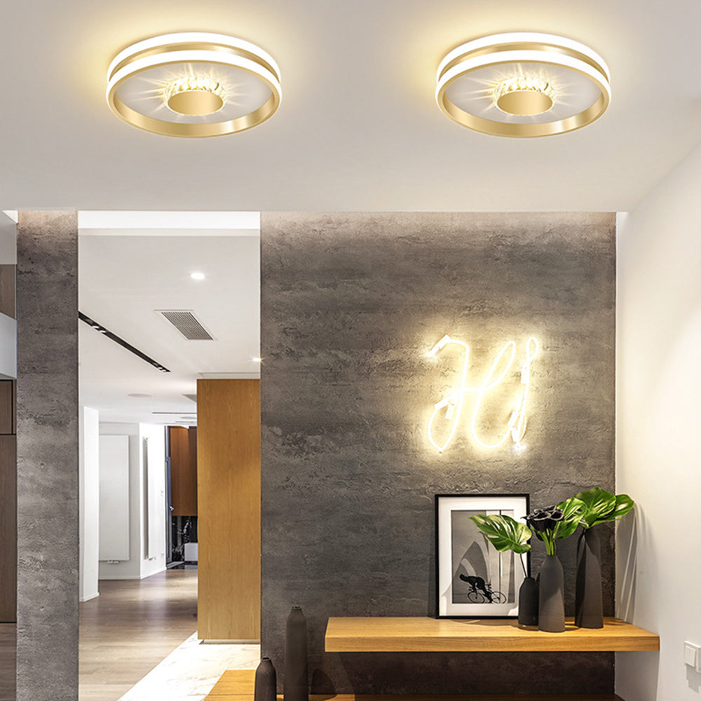 Gold-Finished LED Ceiling Light