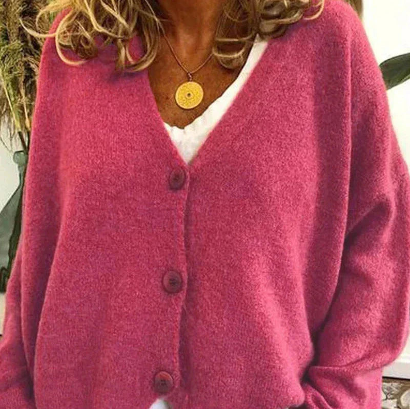 Women's V Neck Cardigan | Long Sleeve