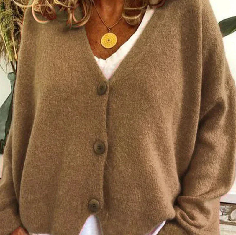 Women's V Neck Cardigan | Long Sleeve
