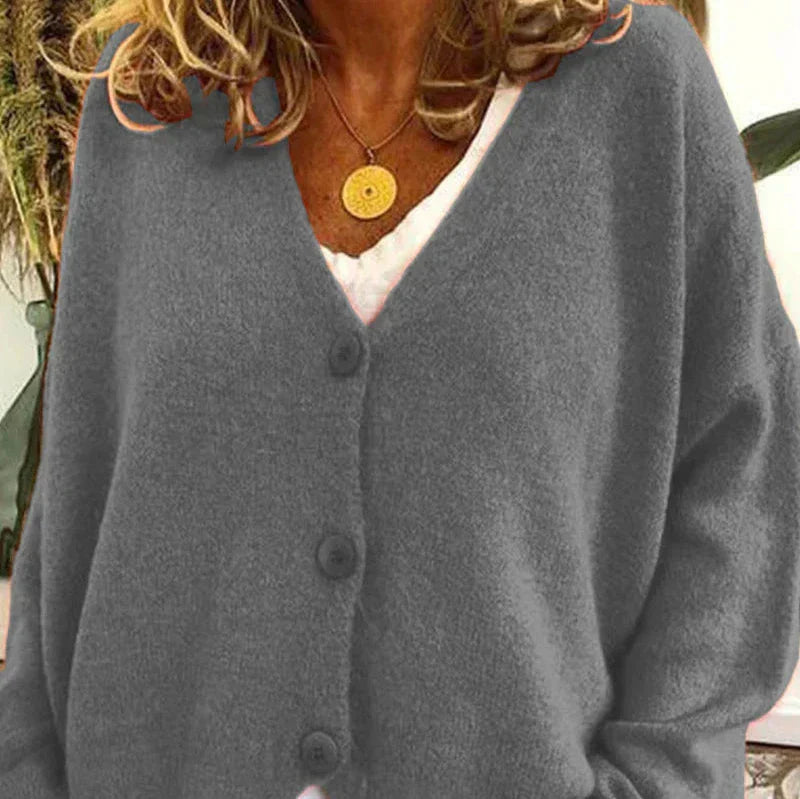 Women's V Neck Cardigan | Long Sleeve