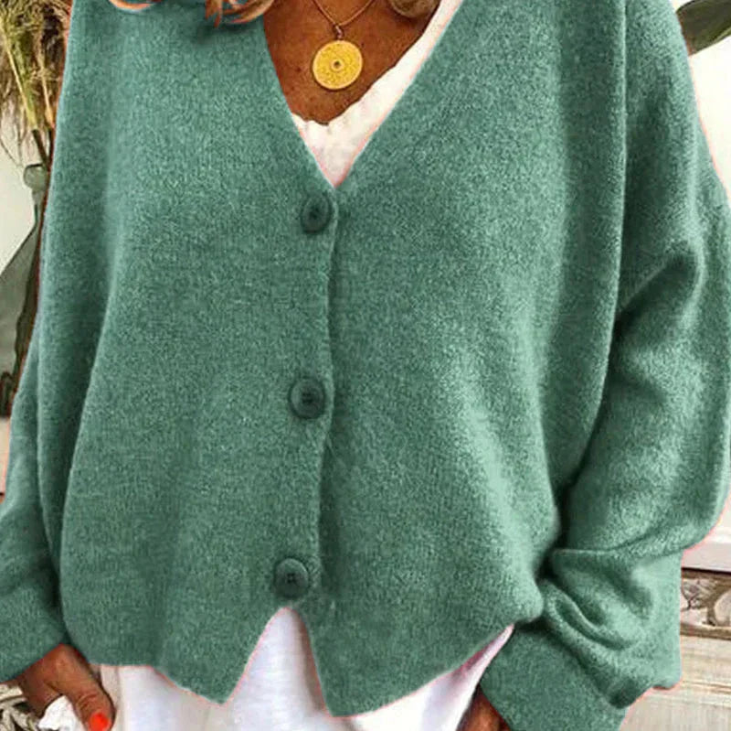 Women's V Neck Cardigan | Long Sleeve