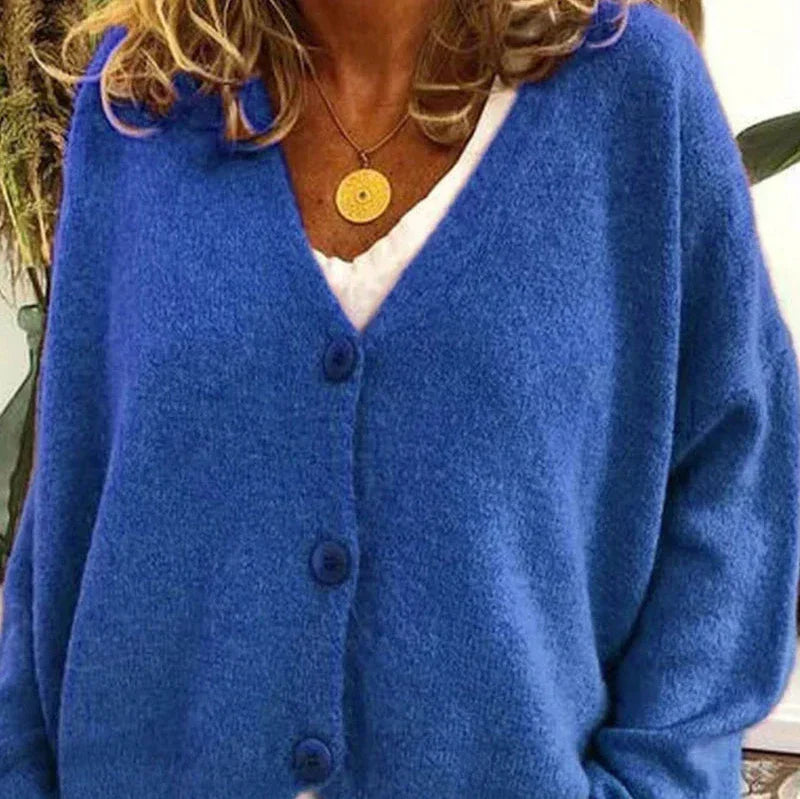 Women's V Neck Cardigan | Long Sleeve
