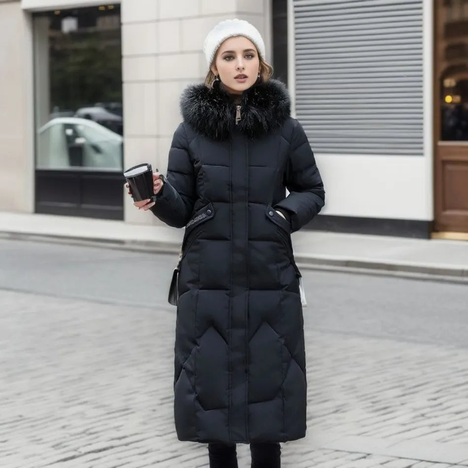 Women's Winter Long Coat | Hooded