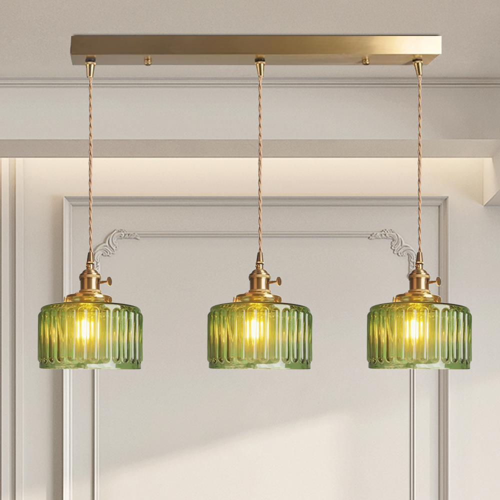 Glass Veil Pendant Light with Timeless Cut Design