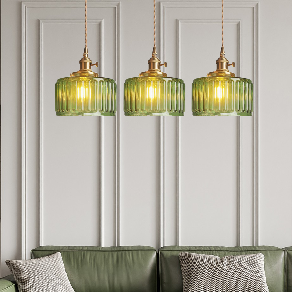 Glass Veil Pendant Light with Timeless Cut Design