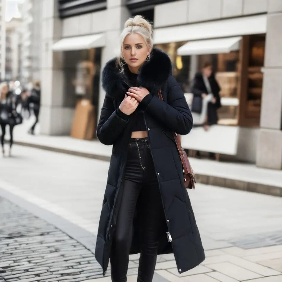 Women's Winter Long Coat | Hooded