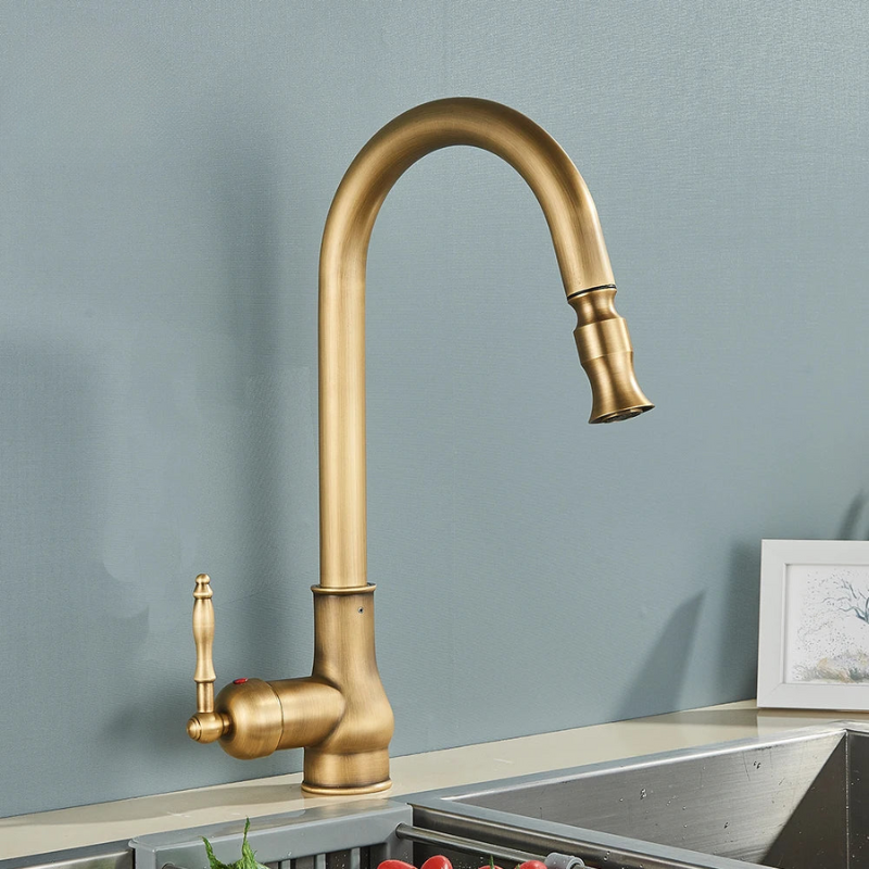 Antique Brass Faucet – Vintage Design for the Kitchen