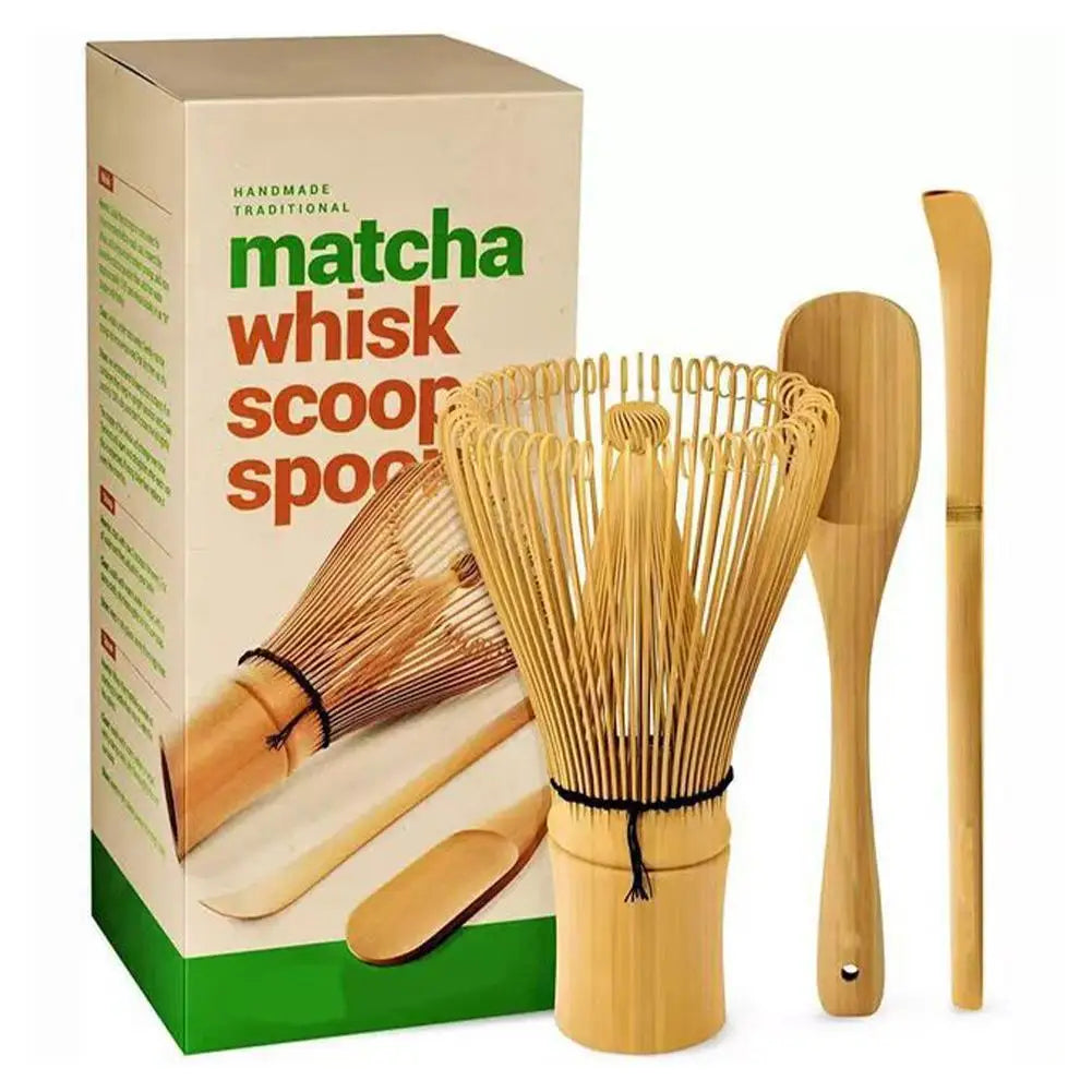 Traditional Matcha Set – Bamboo Whisk, Spoon, and Scoop for Perfect Preparation