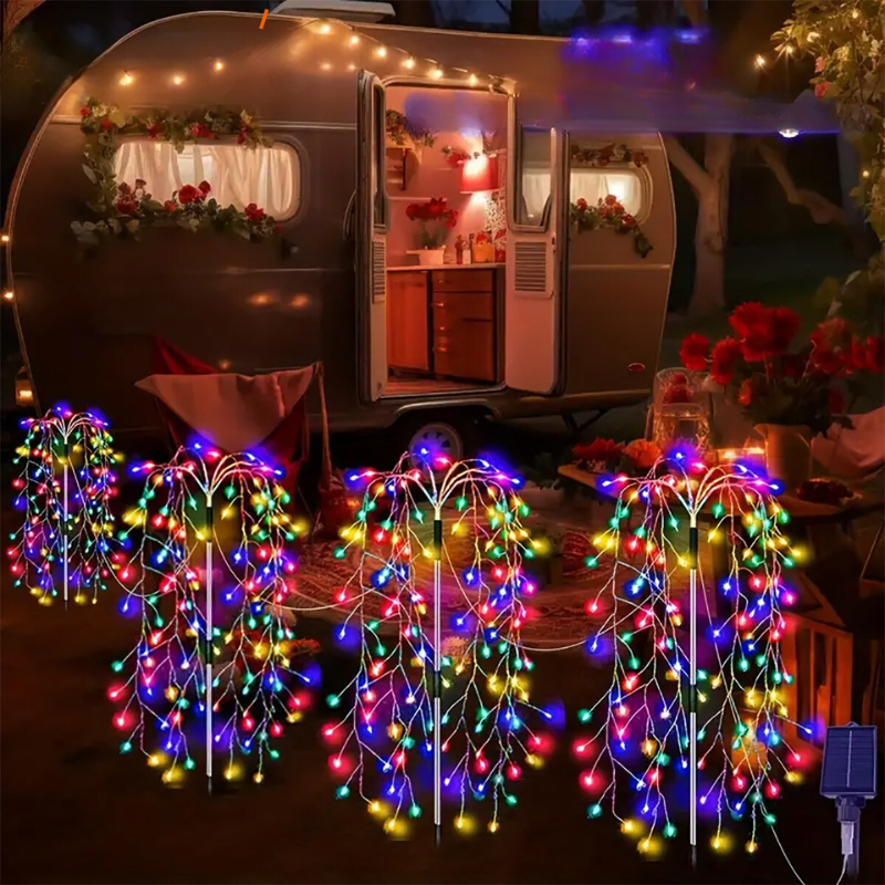 Festive Solar Garden Lighting – Colourful LED String Lights for Outdoor and Party Decoration