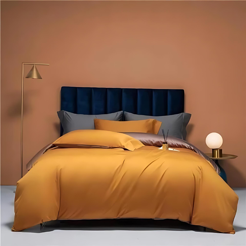 Reversible Bedding Set Made of Egyptian Cotton in Bright Colours – Luxurious and Soft for Maximum Sleep Comfort