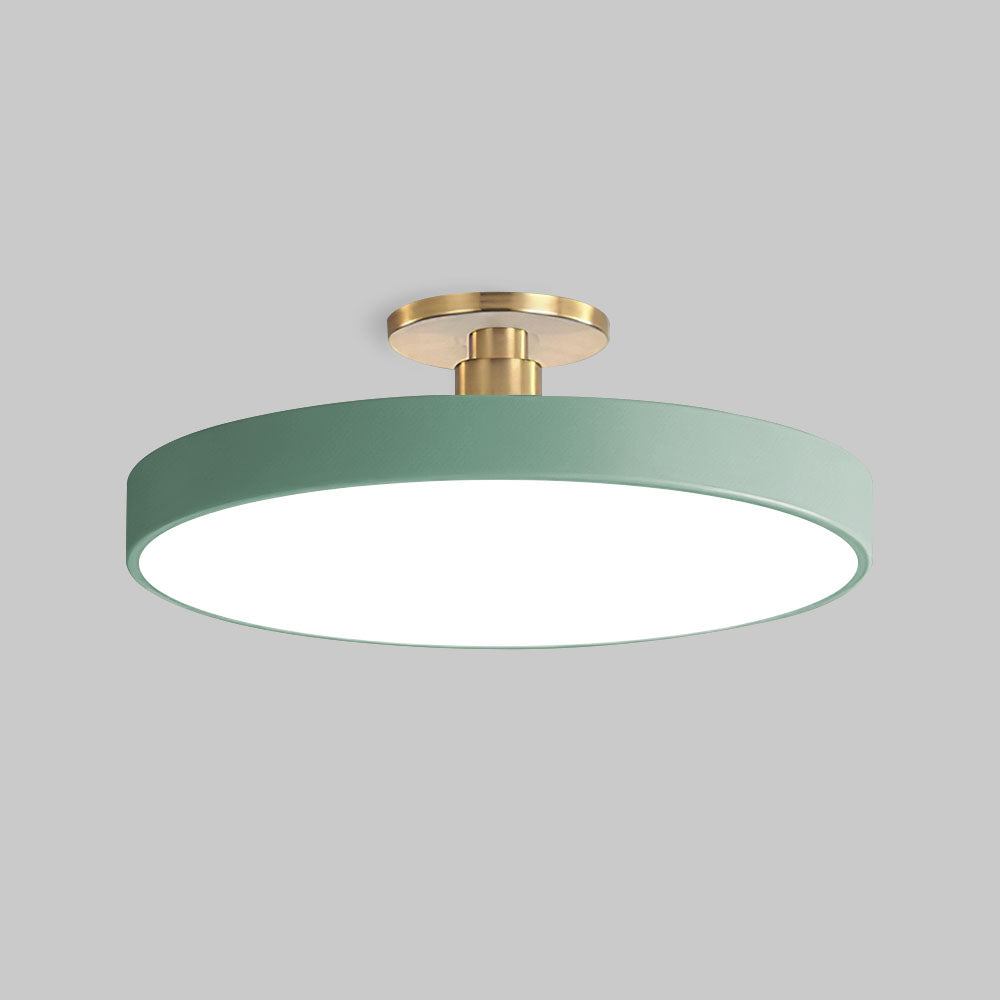 Minimalist Semi-Flush Mount Ring LED Ceiling Fixture