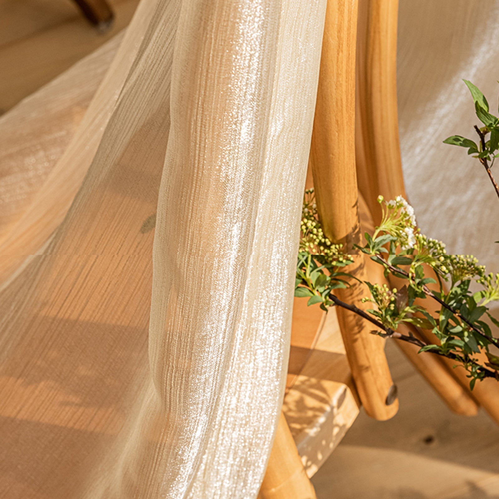 Transparent Linen Curtains, Light and Modern for Living Room