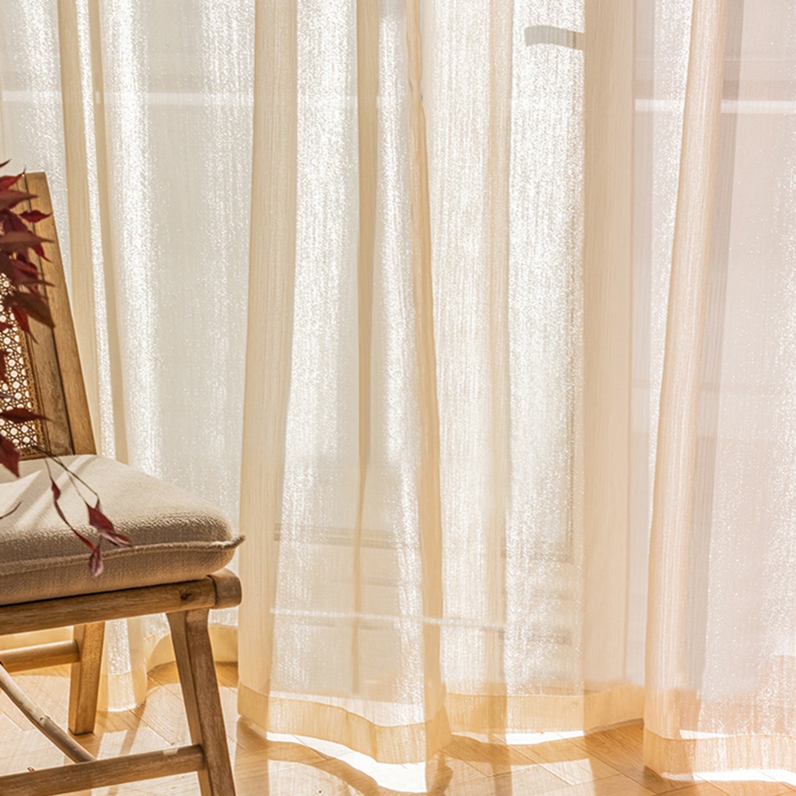 Transparent Linen Curtains, Light and Modern for Living Room