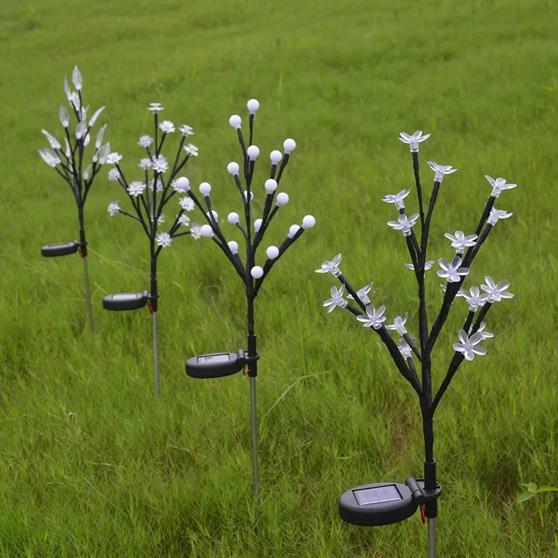 Solar-Powered LED String Lights with Peach Blossom Design – Weatherproof, Decorative & Energy-Saving for Garden and Terrace