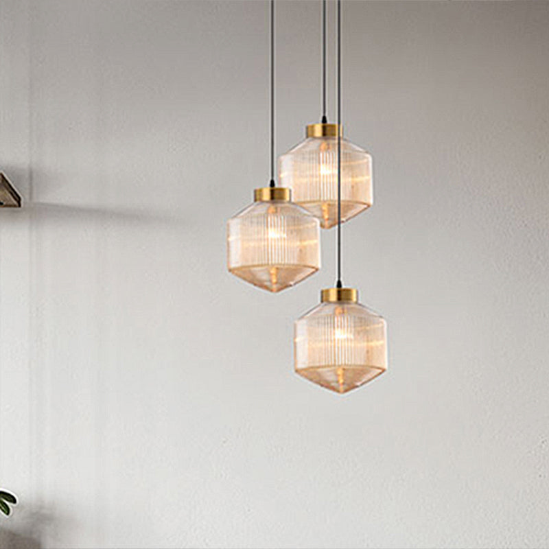 Modern Glass Drum Chandelier – Elegant Lighting for Dining Rooms and Living Rooms