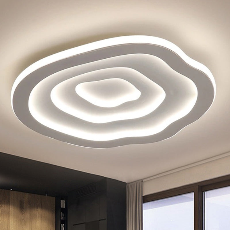 Wave-Shaped LED Ceiling Light Made of Acrylic – Dimmable Warm/Cool White Light, Modern Flush Mount Lamp for Living and Bedrooms