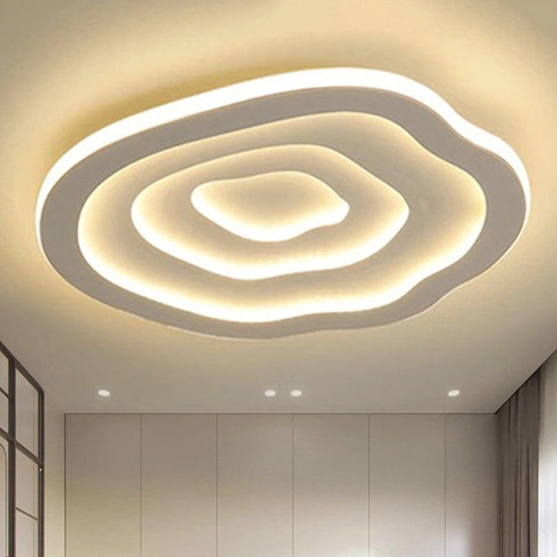 Wave-Shaped LED Ceiling Light Made of Acrylic – Dimmable Warm/Cool White Light, Modern Flush Mount Lamp for Living and Bedrooms