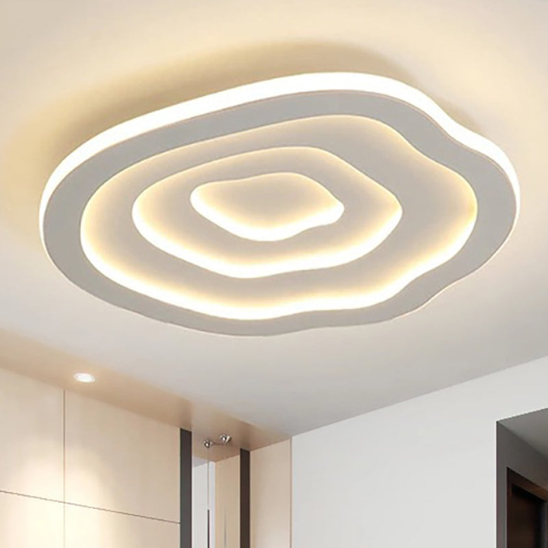 Wave-Shaped LED Ceiling Light Made of Acrylic – Dimmable Warm/Cool White Light, Modern Flush Mount Lamp for Living and Bedrooms