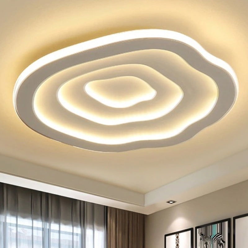 Wave-Shaped LED Ceiling Light Made of Acrylic – Dimmable Warm/Cool White Light, Modern Flush Mount Lamp for Living and Bedrooms